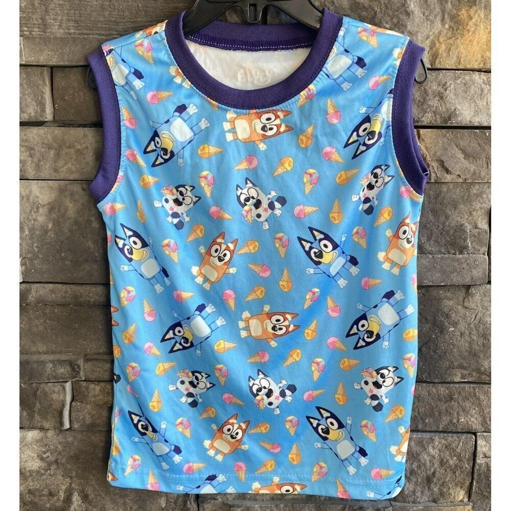 Bluey Bingo‎ Ice Cream Sleeveless Shirt Size 6